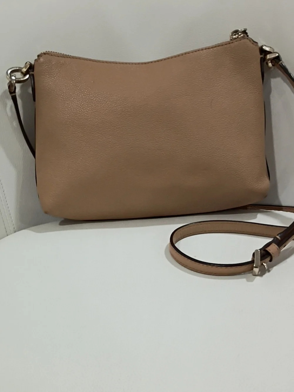 kate spade Pebble Leather Shoulder Crossbody in Light Tan